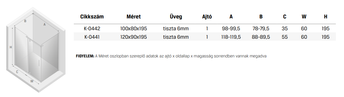 NEW KOMFORT szög1ajto KRÓM