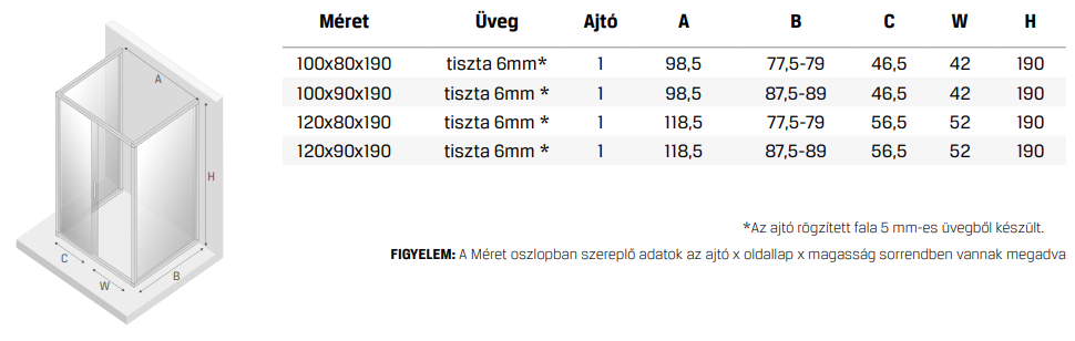 NEW VARIA 3old szög1ajtó kabin