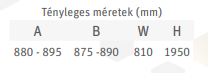 Superia Black Csíkos beépítési méret