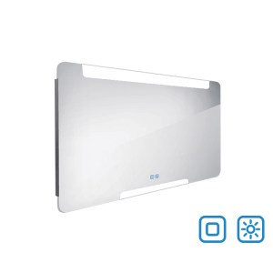 Lekerekített alsó-felső LED tükör 1200x700 érintésérzékelővel